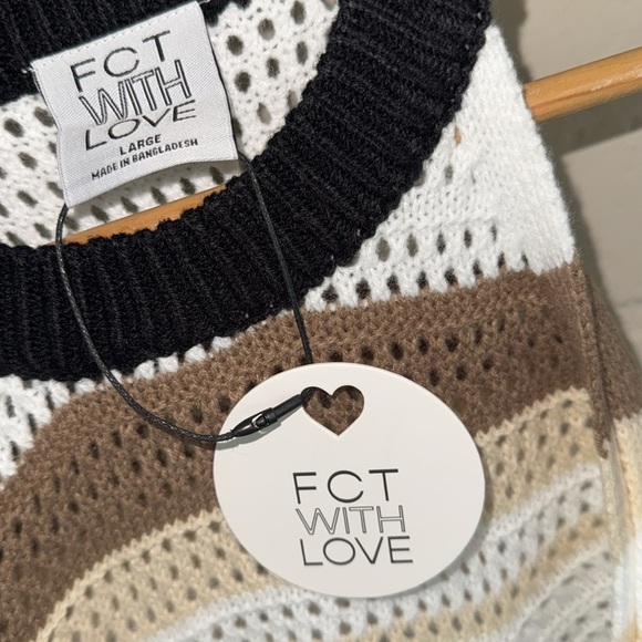 Crochet dress striped chevron zig zag knit midi sleeveless large stretch NEW - Picture 4 of 5